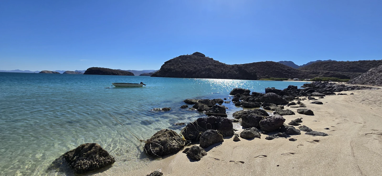 Clear water and a quiet shore