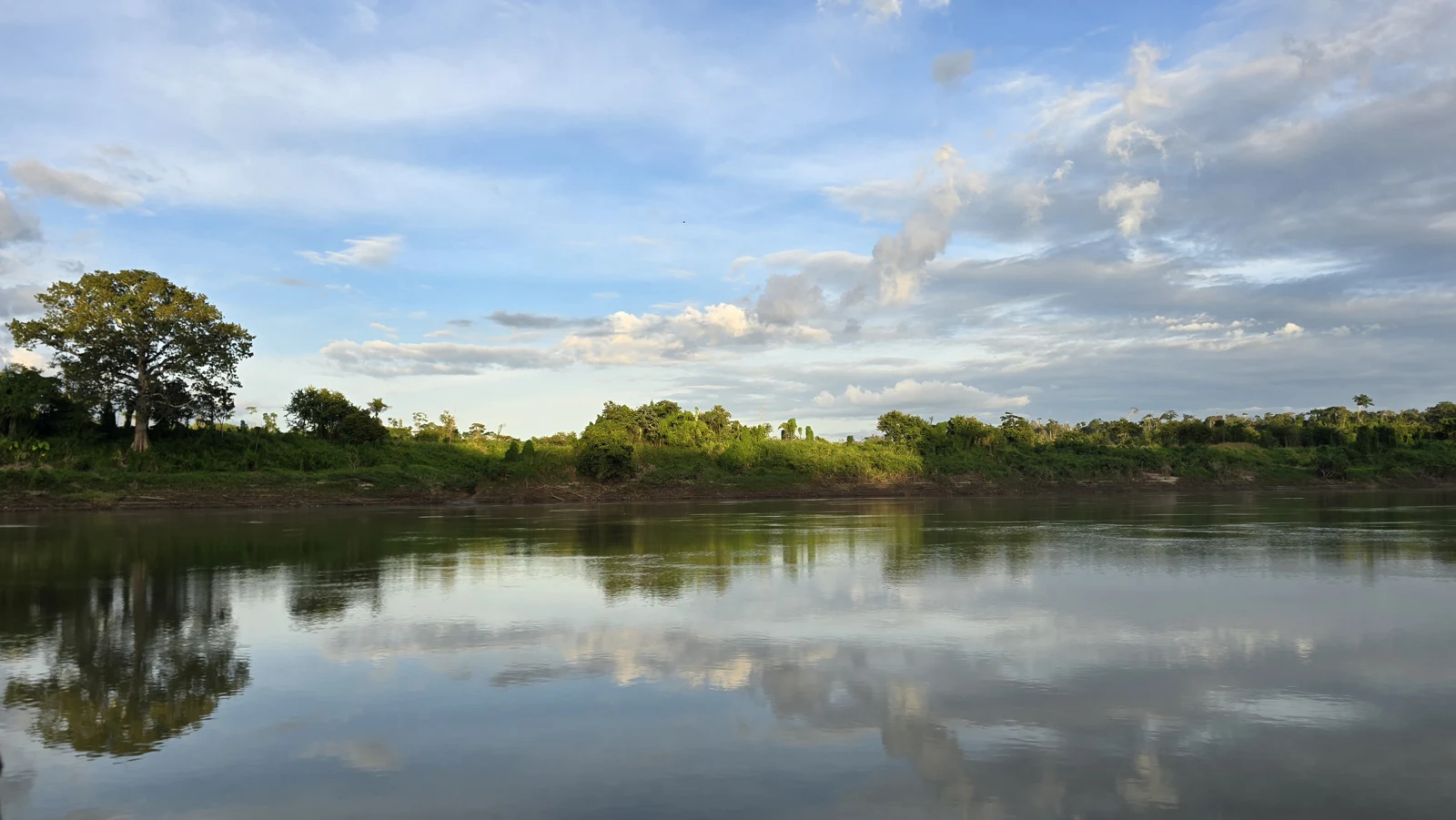 Still water and evening light